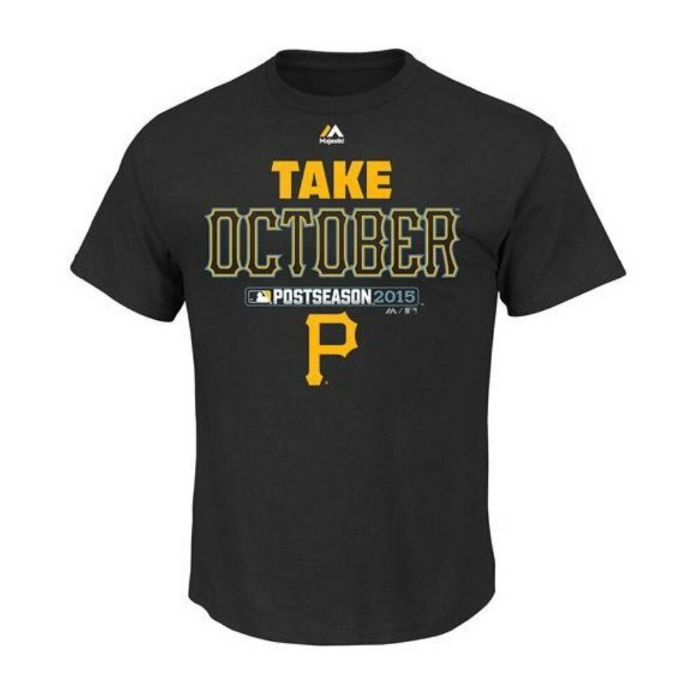 乐天商城 - パイレーツ Tシャツ MLB 2015 ポストシーズン進出モデル オーセンティック マジェスティック/Majestic 201014IK