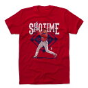 大谷翔平 Tシャツ MLB エンゼルス ショータイム SHOWTIME 半袖 ロサンゼルス 500Level レッド【OCSL】(4)