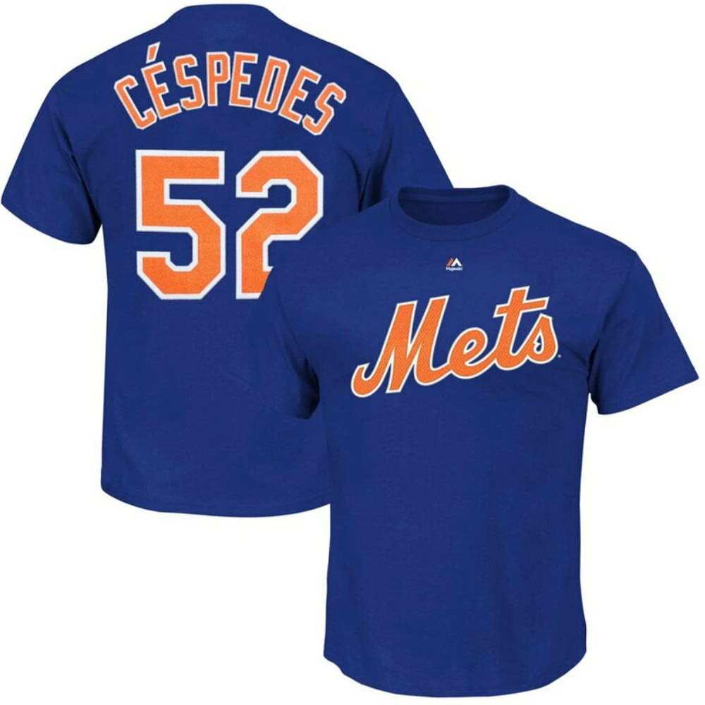 ヨエニス・セスペデス Tシャツ tシャツ メンズ 半袖 MLB メッツ マジェスティック/Majestic ロイヤル