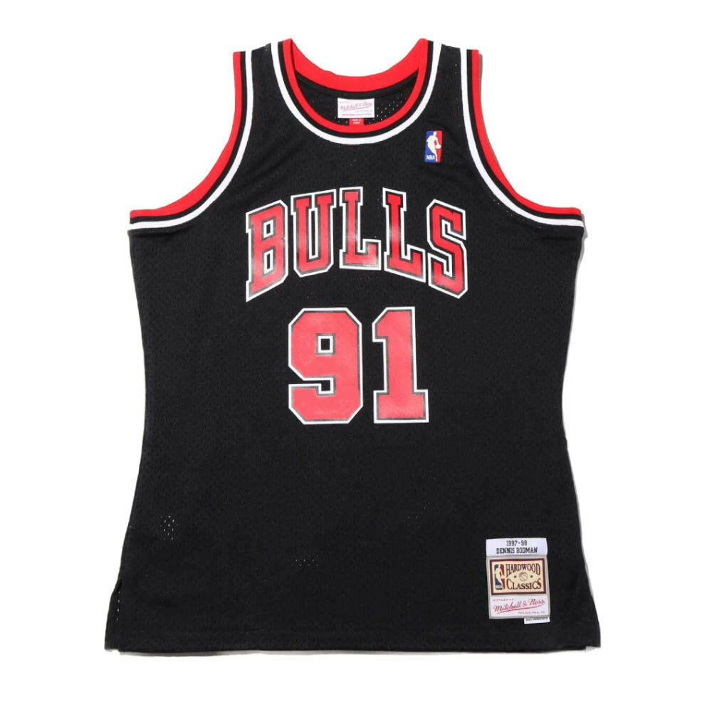 デニス ロッドマン ユニフォーム シカゴ ブルズ NBA ミッチェル＆ネス Mitchell Ness ブラック 1997-98 ジャージ メンズ2203MN特集