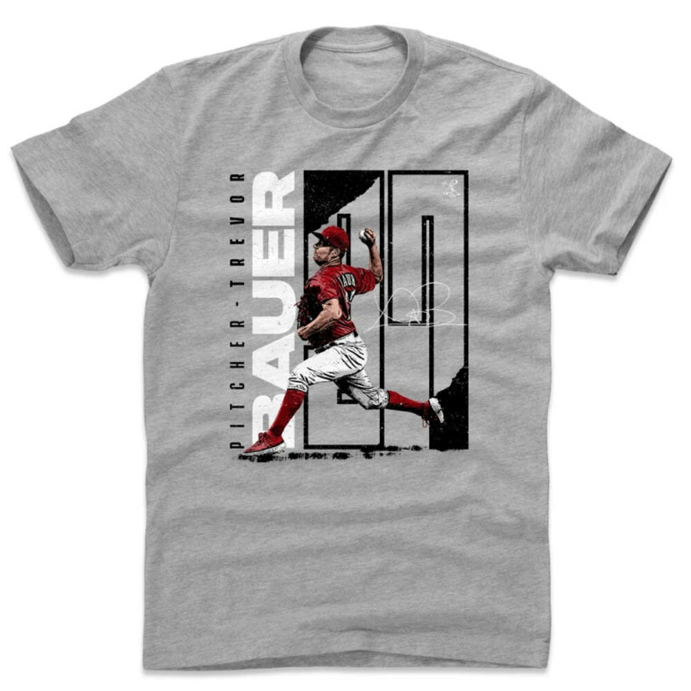 トレバー・バウアー Tシャツ tシャツ MLB シンシナティ・レッズ 500LEVEL ヘザーグレー メンズ 半袖のサムネイル