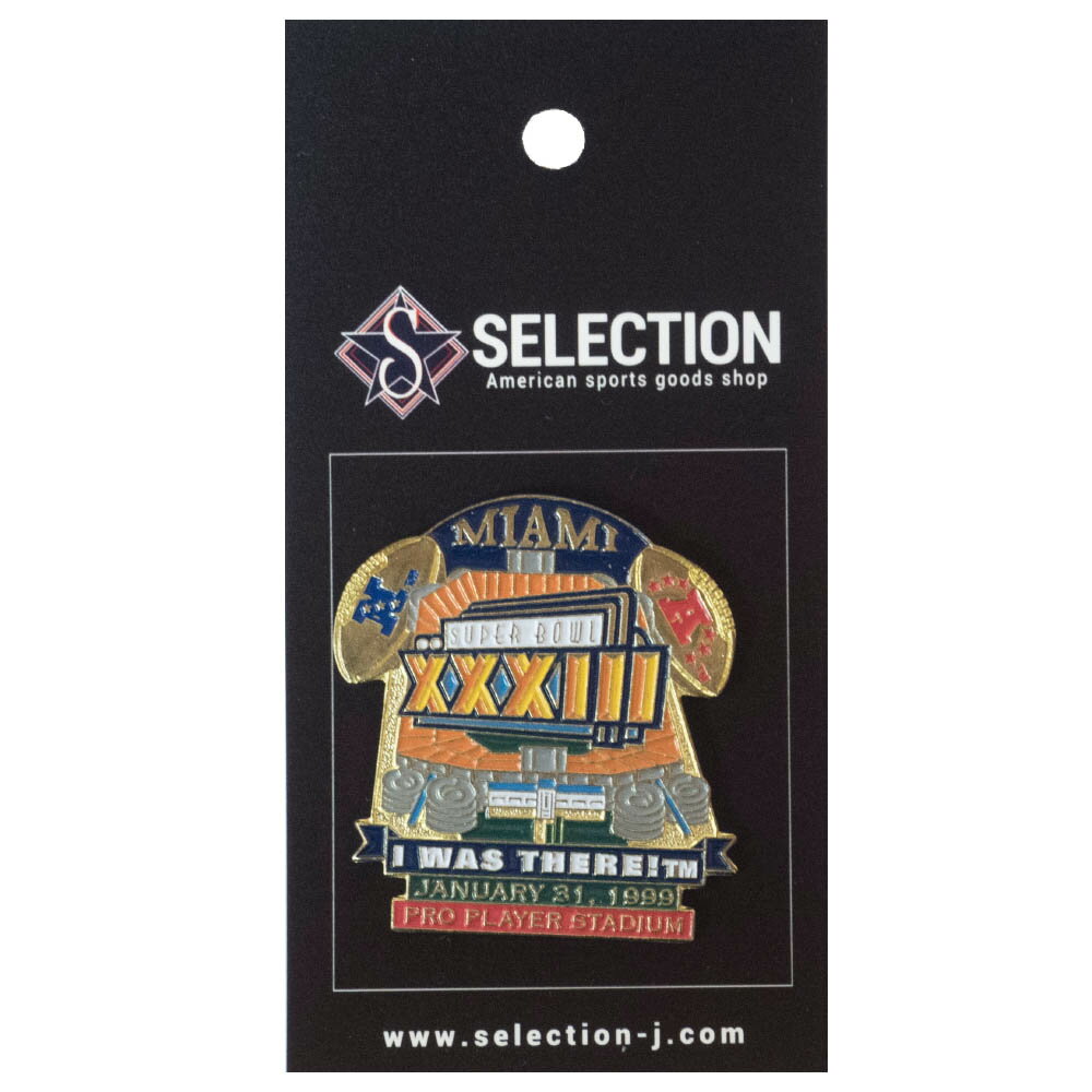 NFL ピンバッチ 第33回スーパーボウル優勝記念ピンズ Super Bowl XXXIII I Was There! Peter&David