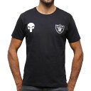 NFL レイダース Tシャツ NFL x Marvel マーベル The Punisher パニッシャー ブラック 210818ncl