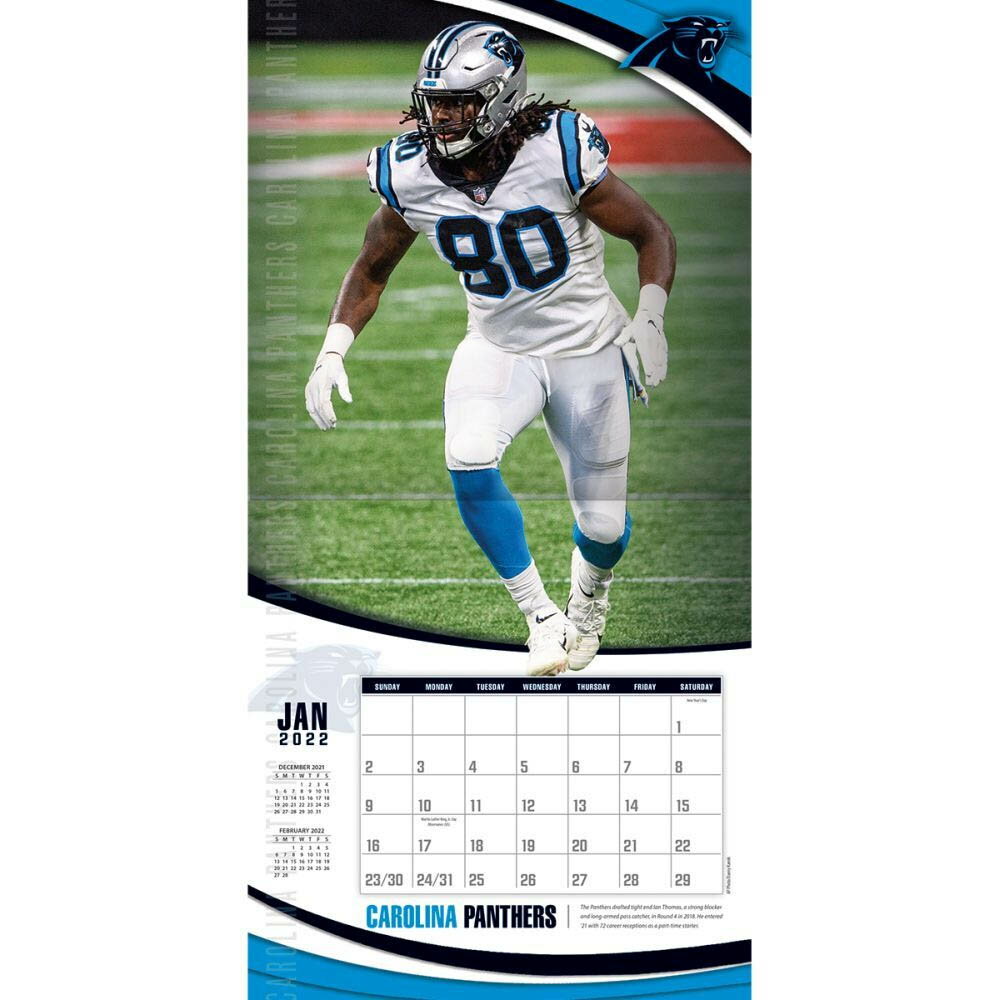 NFL カレンダー 2022年 パンサーズ 12X12 TEAM 壁掛け CALENDAR Turner 3