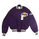 NBA レイカーズ スタジャン デロング ボンバー バーシティー デッドストック ジャケット Letterman Dead Stock DeLONG パープル