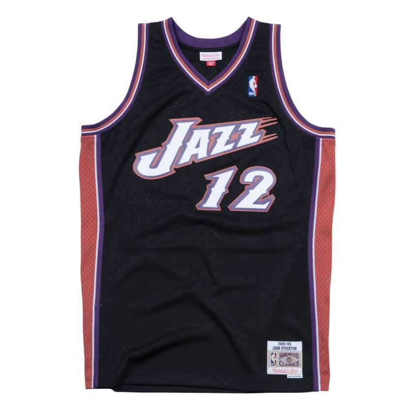 NBA ジョン・ストックトン ユタ・ジャズ ユニフォーム スウィングマン 1998-99 ミッチェル＆ネス/Mitchell & Ness ブラック