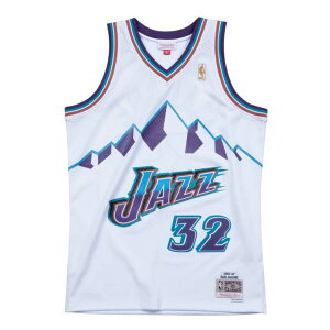 NBA カール・マローン ユタ・ジャズ ユニフォーム スウィングマン ロード 1996-97 ミッチェル&ネス/Mitchell & Ness ホワイト
