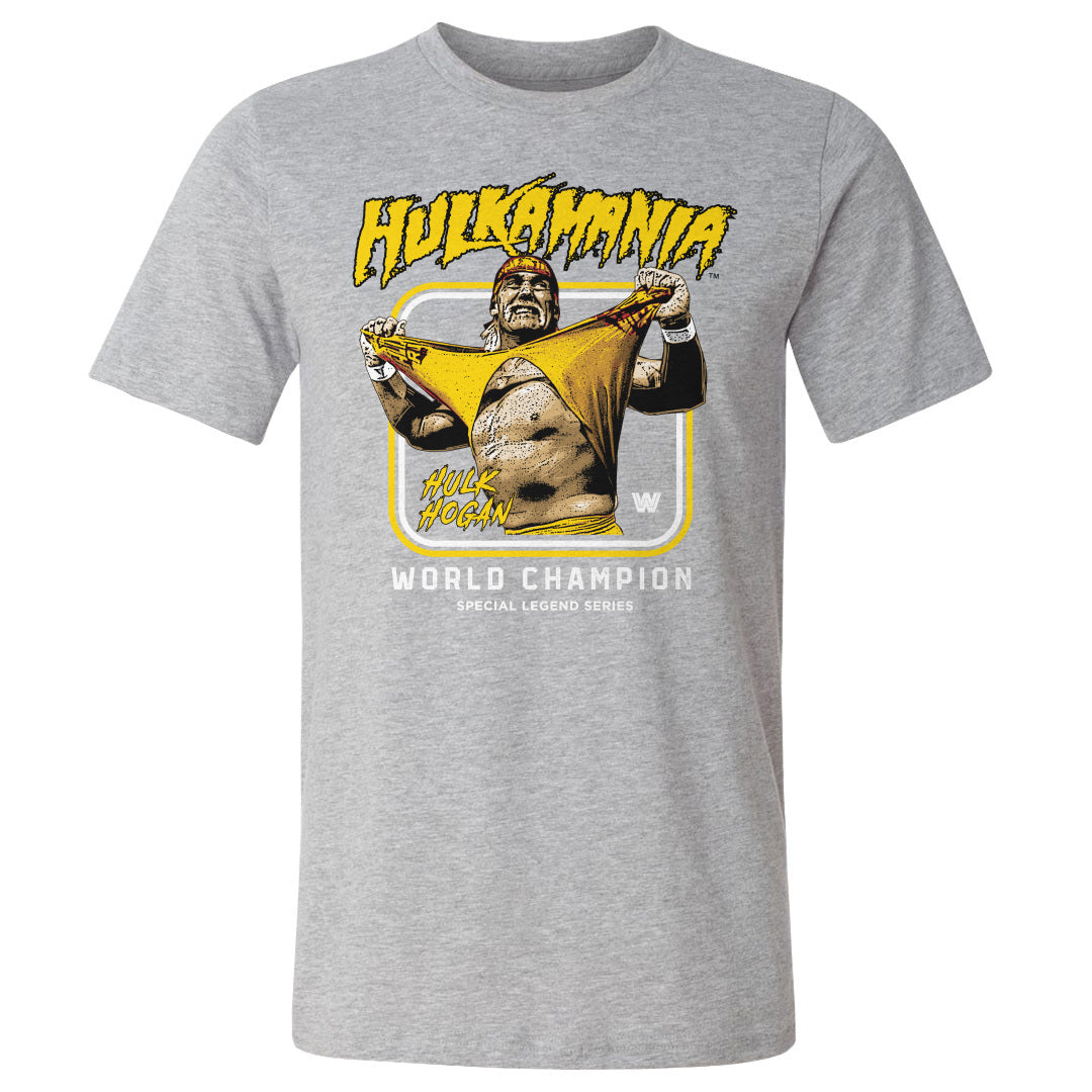 WWE ハルク・ホーガン Tシャツ Legends Hulkamania Shirt Rip 500Level ヘザーグレー