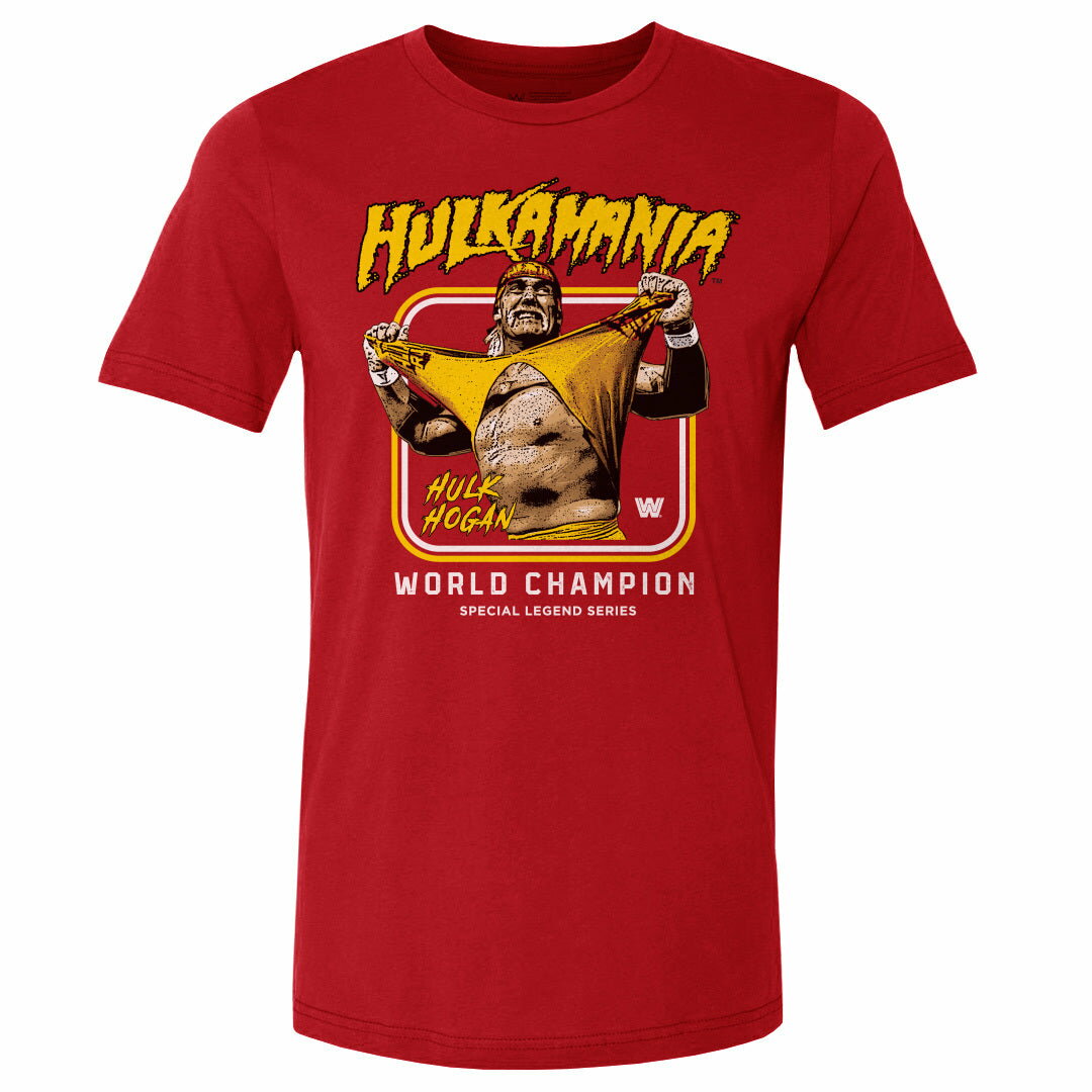 WWE ハルク・ホーガン Tシャツ Legends Hulkamania Shirt Rip 500Level レッド