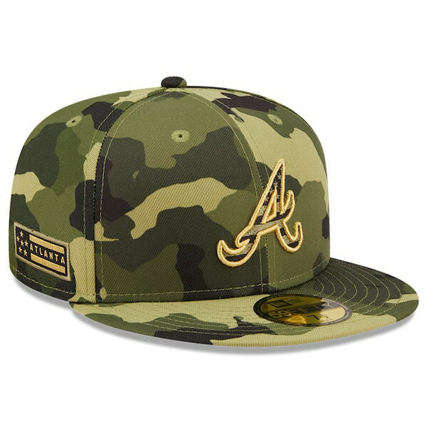 乐天商城 - MLB ブレーブス キャップ 2022 アームドフォースデー Armed Forces Day On-Field 59FIFTY Fitted ニューエラ/New Era カモ