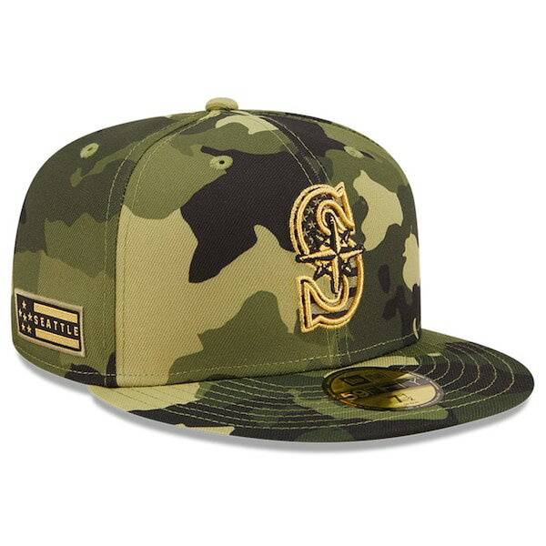 MLB マリナーズ キャップ 2022 アームドフォースデー Armed Forces Day On-Field 59FIFTY Fitted ニューエラ/New Era カモ(4.0)