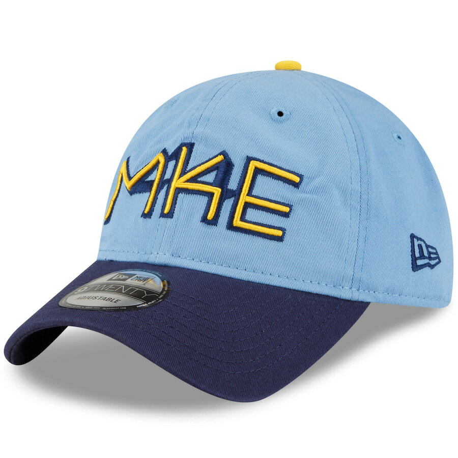 MLB ブリュワーズ キャップ 2022 シティーコネクト City Connect 9TWENTY アジャスタブル ニューエラ/New Era パウダーブルー