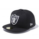 NFL レイダース キャップ 59FIFTY Logo Cap ニューエラ/New Era ブラック