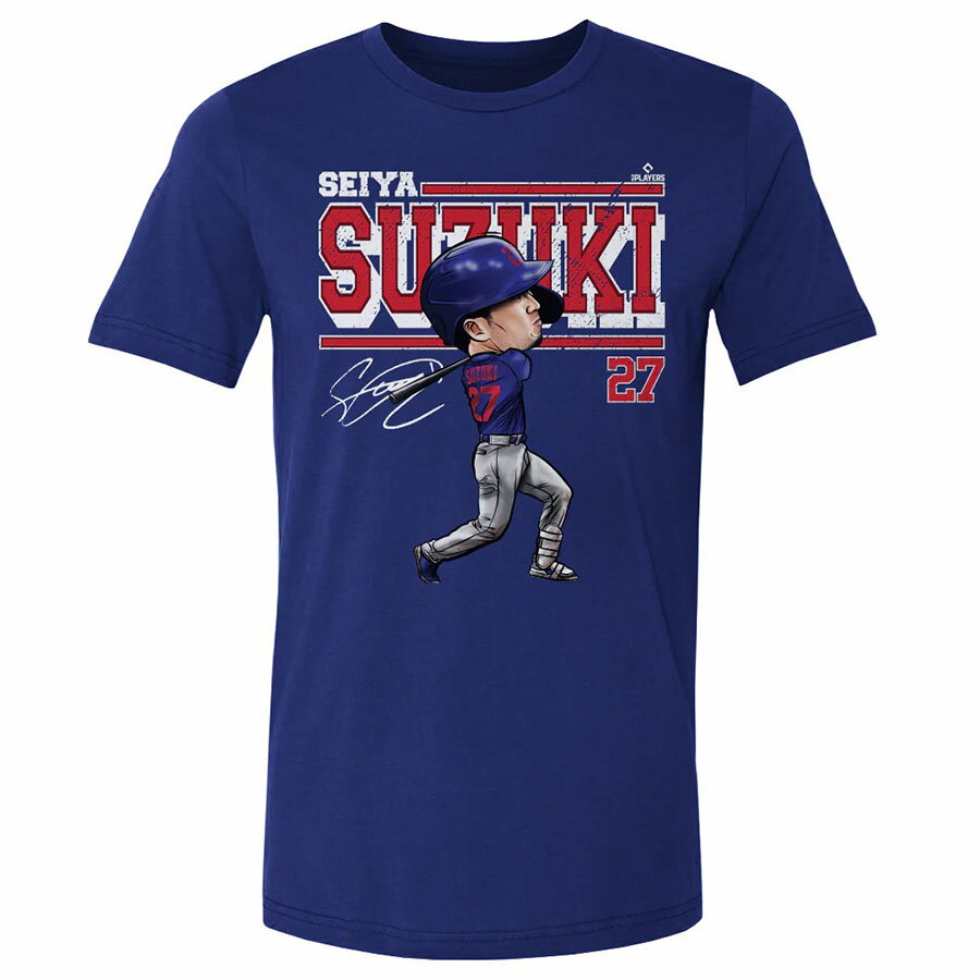 Rakuten - MLB 鈴木誠也 カブス Tシャツ Cartoon T-Shirt 500Level ロイヤル 23wbsf