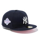 MLB ヤンキース キャップ Pop Sweat 59FIFTY Side Patch Cap(World Series 1996 Pink) ニューエラ/New Era ネイビー