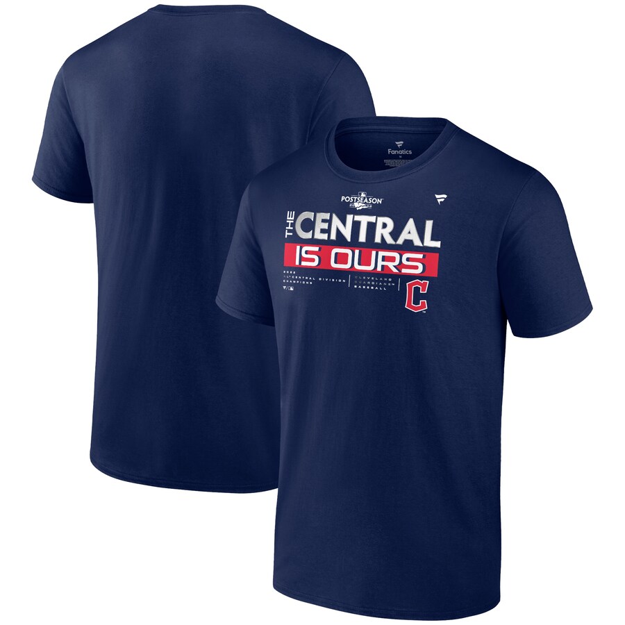 MLB ガーディアンズ Tシャツ 2022 アメリカン・リーグ 中地区 優勝 ロッカールーム T-Shirt Fanatics Branded ネイビー