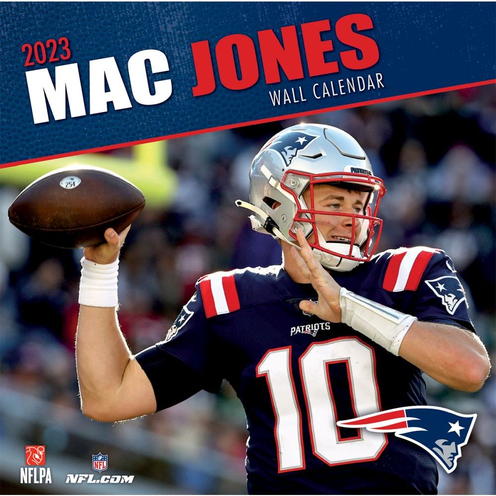 NFL マック・ジョーンズ ペイトリオッツ カレンダー 2023年 12x12 プレイヤー 壁掛け Calendar Turner