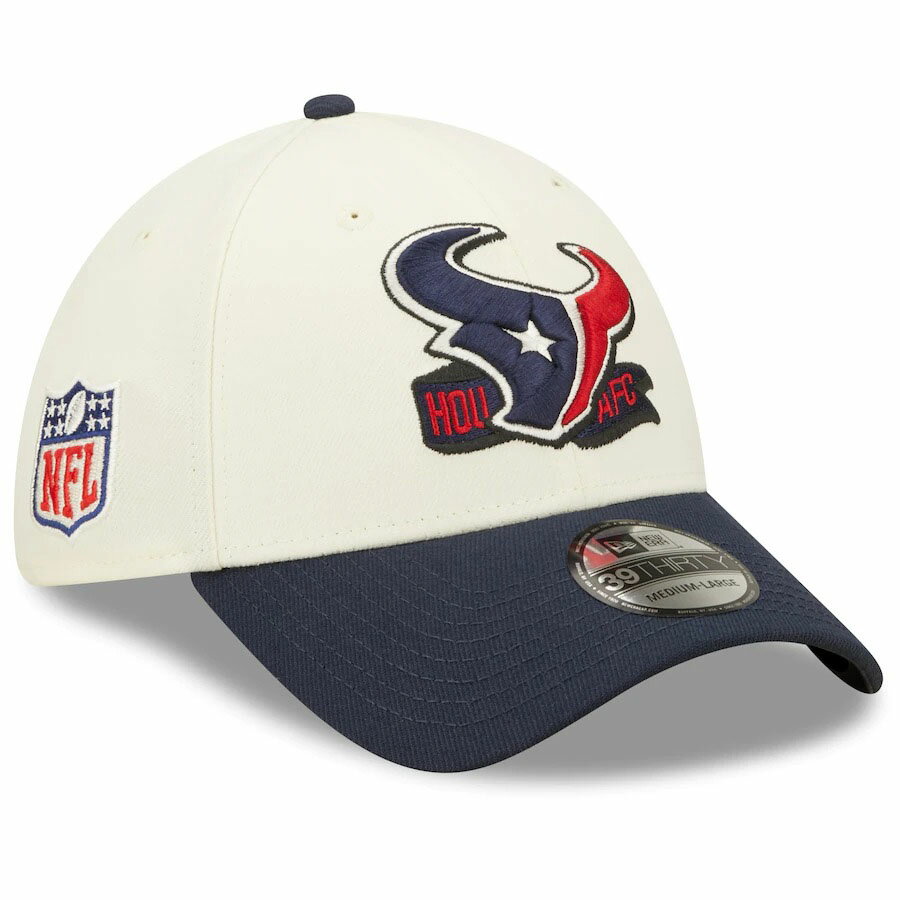 NFL テキサンズ キャップ 2022 サイドライン 39THIRTY 2トーン Flex Cap ニューエラ/New Era クリーム ネイビー