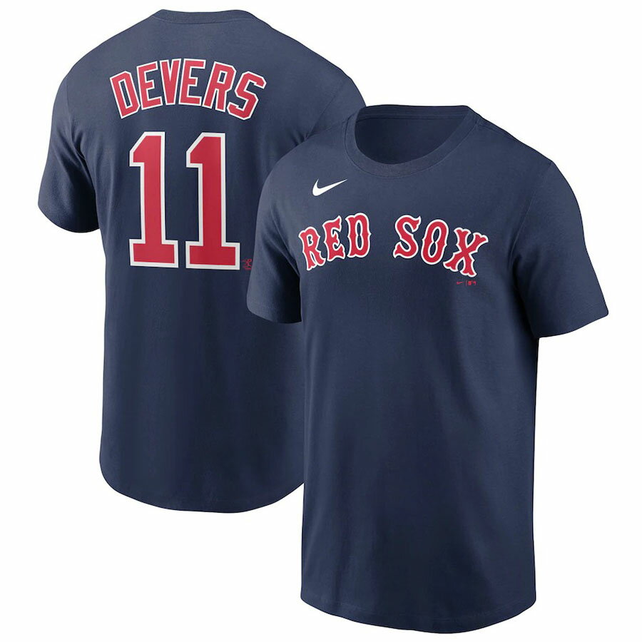 樂天商城 - MLB ラファエル・デバース レッドソックス Tシャツ Name & Number T-Shirt ナイキ/Nike ネイビー