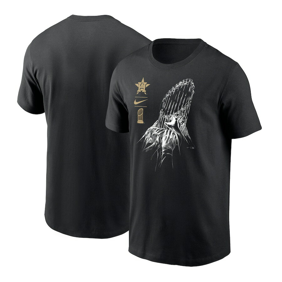 Rakuten - MLB アストロズ Tシャツ 2022 ワールドシリーズ 優勝記念 Champions Raise The Trophy T-Shirt ナイキ/Nike ブラック