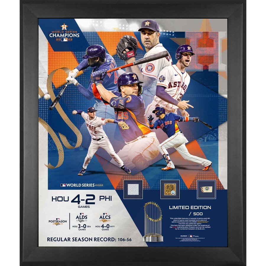 MLB アストロズ フォトフレーム Authentic Framed 2022 ワールドシリーズ 優勝記念 Champions 500枚限定 Fanatics