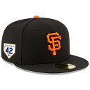 MLB SFWCAc Lbv 2023 WbL[Er\ f[ Jackie Robinson Day 59FIFTY j[G/New Era ubN