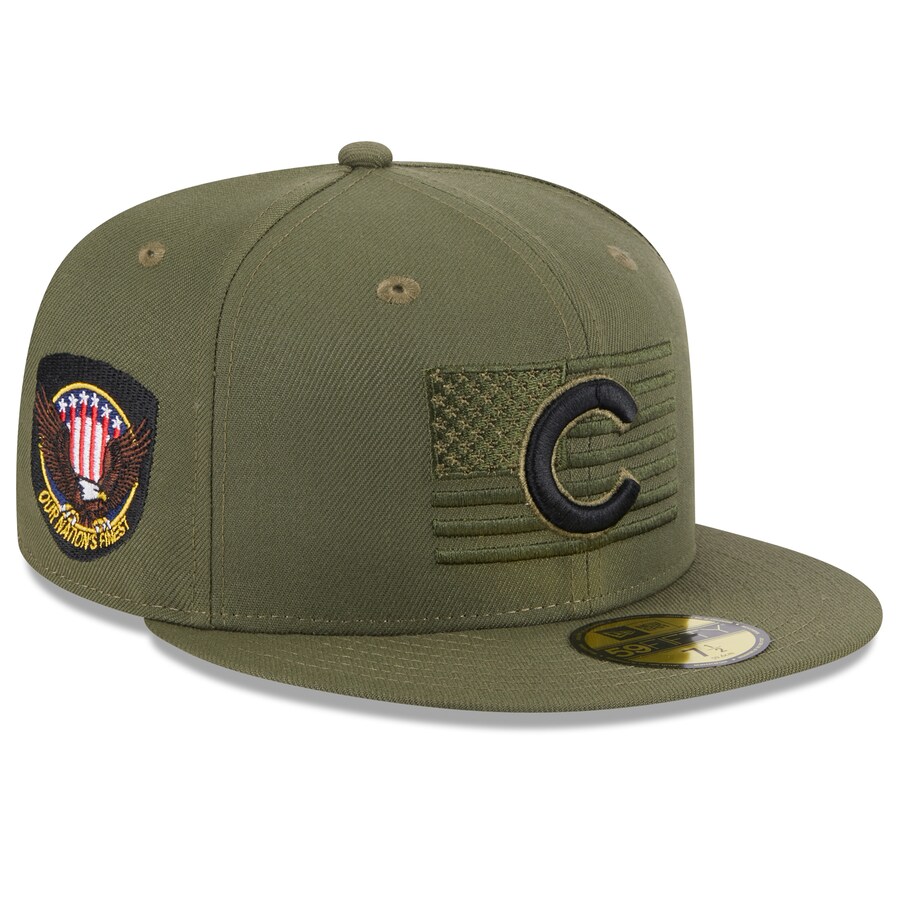 MLB カブス キャップ 2023 アームドフォースデー On-Field 59FIFTY Fitted Hat ニューエラ/New Era グリーン