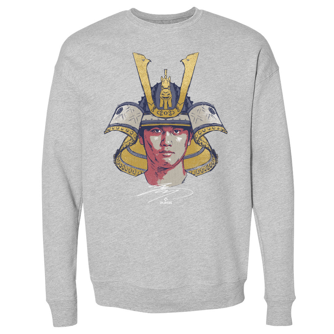 樂天商城 - MLB 大谷翔平 エンゼルス スウェット トレーナー 侍 Samurai 兜 甲冑 Los angeles Sweatshirt 500Level ヘザーグレー