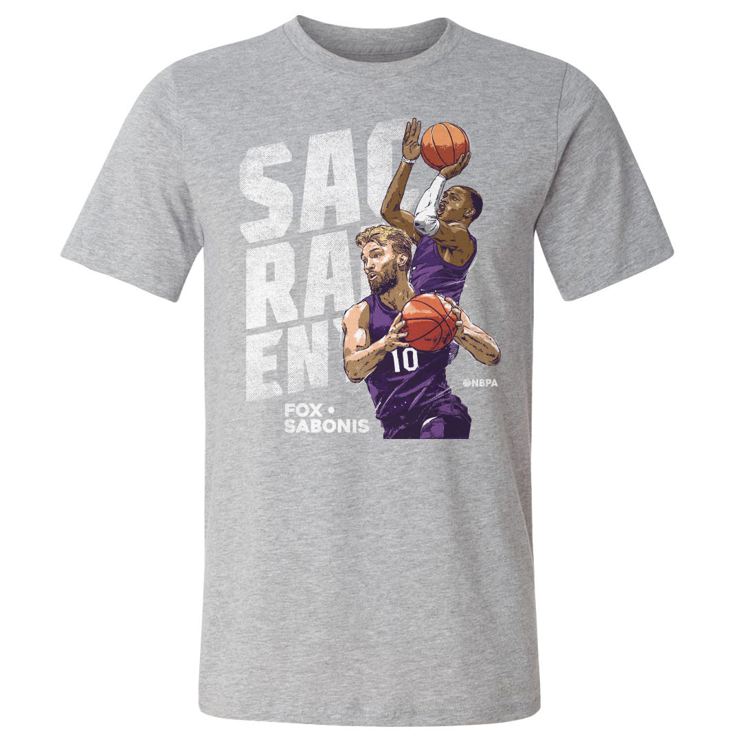 NBA ディアロン・フォックス ドマンタス・サボニス サクラメント・キングス Tシャツ Sacramento Duo WHT 500Level ヘザーグレー