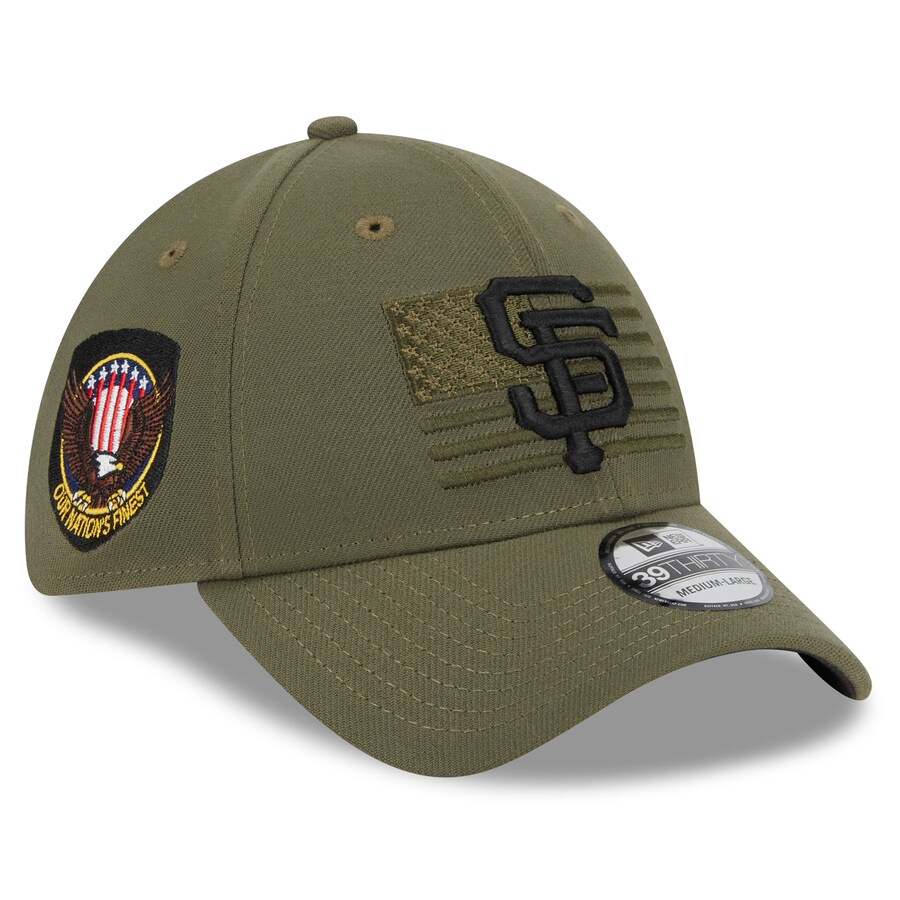 MLB サンフランシスコ・ジャイアンツ キャップ 2023 アームドフォースデー 39THIRTY Flex ニューエラ/New Era グリーン