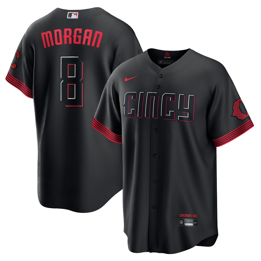 MLB ジョー・モーガン シンシナティ・レッズ ユニフォーム 2023 シティーコネクト レプリカジャージ ナイキ/Nike ブラック