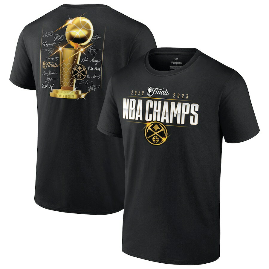 NBA ナゲッツ Tシャツ NBAファイナル2023 優勝記念 Triple Threat Roster Signature T-Shirt Fanatics Branded ブラック