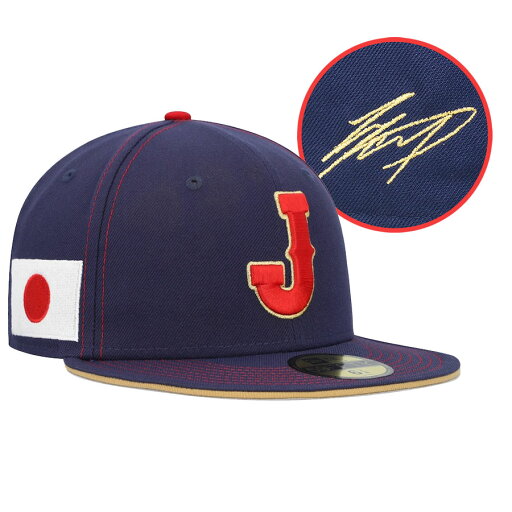 WBC 大谷翔平 日本代表 侍ジャパン キャップ サイン刺繍 2023 World Baseball Classic 59FIFTY ニューエラ/New Era ネイビー WBC 大谷翔平 日本代表 侍ジャパン キャップ サイン刺繍 2023 World Baseball Classic 59FIFTY ニューエラ/New Era ネイビー