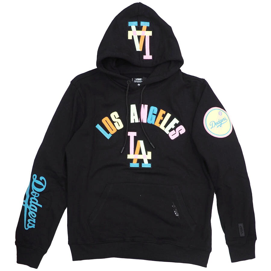 MLB ドジャース パーカー MEN'S PULL OVER HOODIE (Pastel Logo) Pro Standard プロスタンダード ブラック