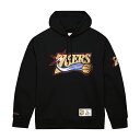 NBA 76ers p[J[ Game Time Fleece Hoodie ~b`FlX/Mitchell & Ness ubN