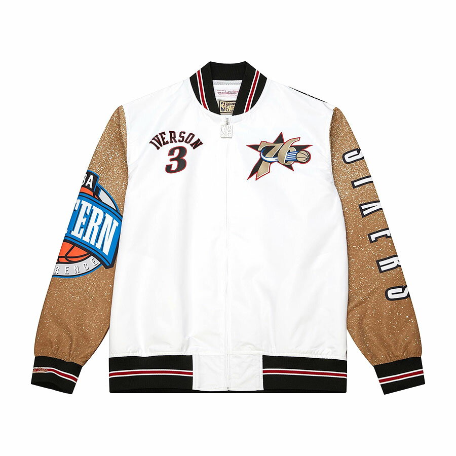 Rakuten - NBA アレン・アイバーソン 76ers ジャケット Player Burst Warm-Up Jacket ミッチェル＆ネス/Mitchell & Ness ホワイト