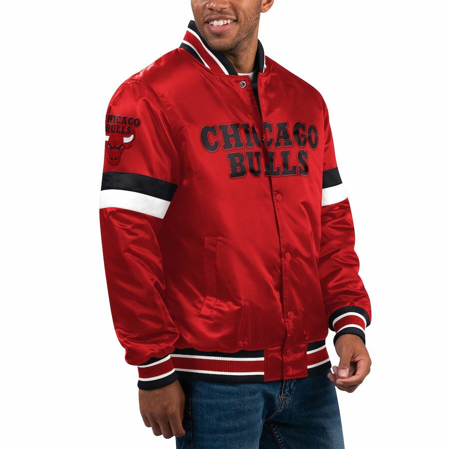 NBA シカゴ ブルズ ジャケット Home Game Varsity Jacket スタジャン STARTER レッド