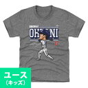 MLB 大谷翔平 ドジャース Tシャツ キッズサイズ ユース Cartoon WHT 500Level グレー(4)