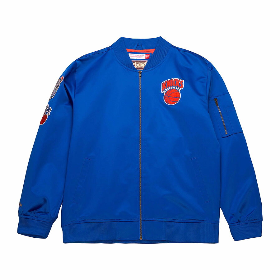 NBA ニックス ジャケット サテン ボンバージャケット ライトウェイト ミッチェル&ネス/Mitchell & Ness ロイヤル