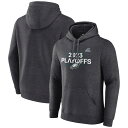 NFL イーグルス パーカー NFL プレーオフ進出記念 2023 Fleece プルオーバー Fanatics Branded ヘザーチャコール