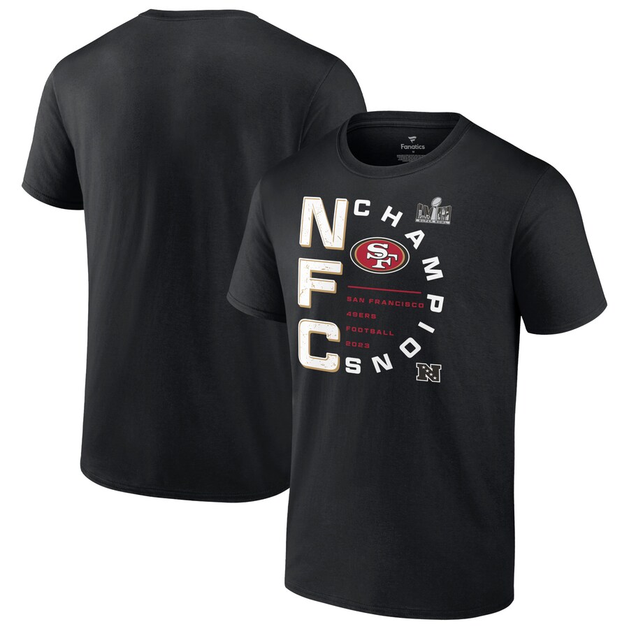 NFL 49ers Tシャツ 2023 NFC 優勝記念 Right Side Draw T-Shirt Fanatics Branded ブラック