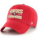 NFL 49ers Lbv 2023 NFC DLO Clean Up Adjustable Hat 47Brand XJ[bg