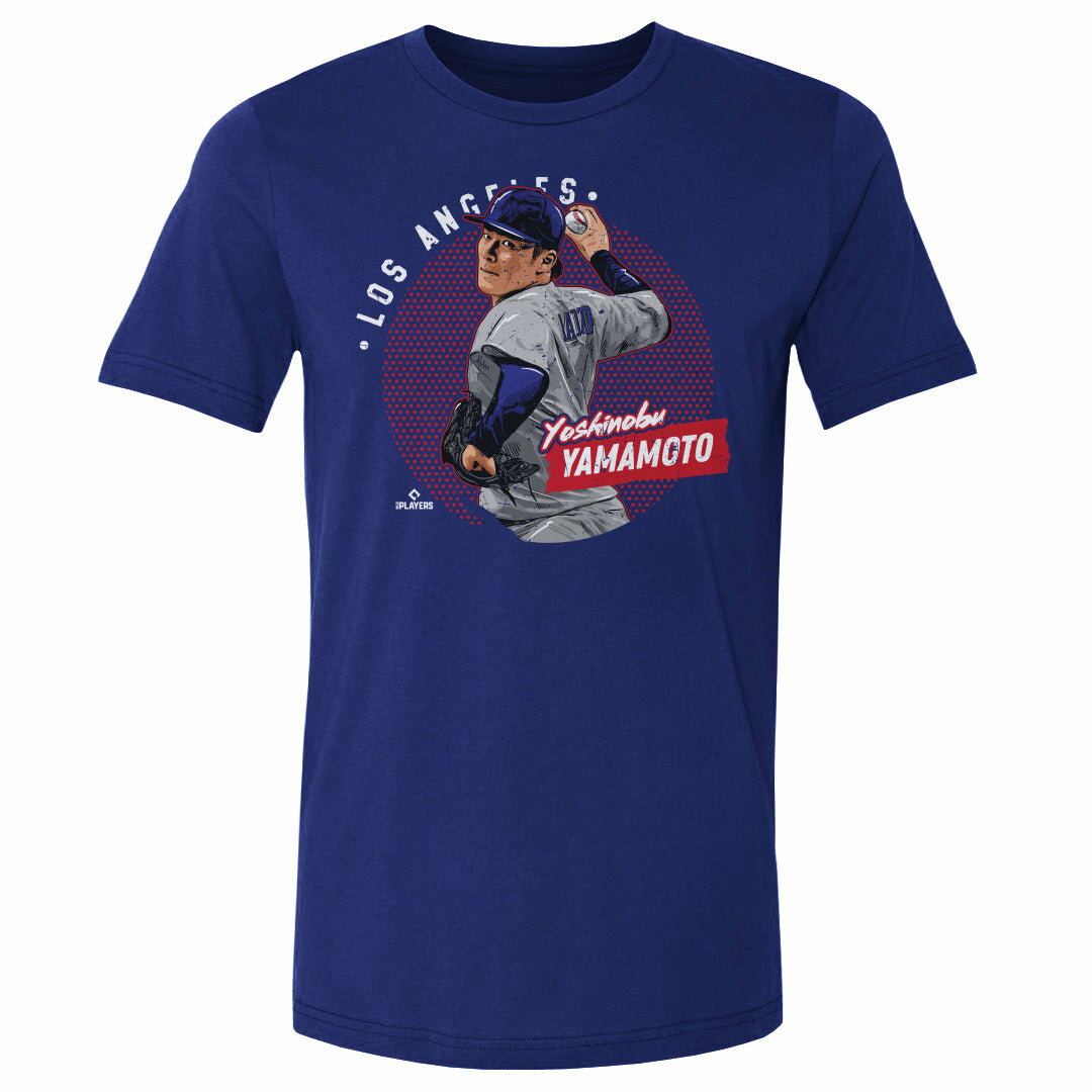 Rakuten - MLB 山本由伸 ドジャース Tシャツ Los Angeles D Dots WHT T-Shirt 500Level ロイヤルブルー