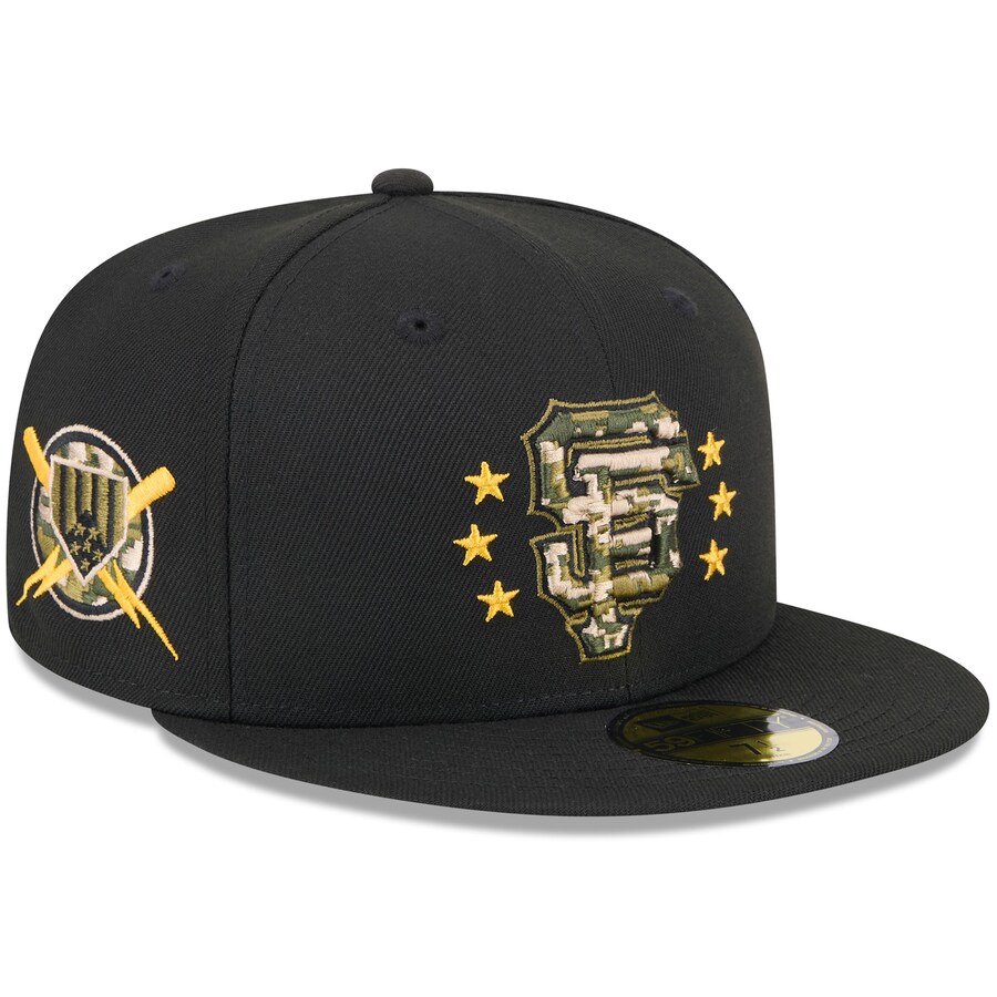 乐天商城 - MLB サンフランシスコ・ジャイアンツ キャップ 2024 アームドフォースデー On-Field 59FIFTY ニューエラ/New Era ブラック