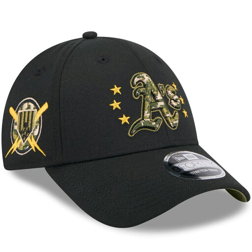 MLB アスレチックス キャップ 【海外版】 2024 アームドフォースデー 9FORTY Adjustable Hat ニューエラ/New Era ブラック MLB アスレチックス キャップ 【海外版】 2024 アームドフォースデー 9FORTY Adjustable Hat ニューエラ/New Era ブラック