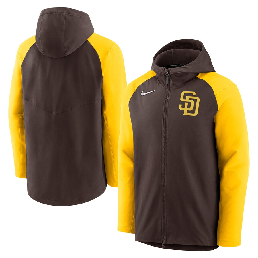 Rakuten - MLB パドレス パーカー オーセンティックコレクション AC Raglan フルジップ フーディー ナイキ/Nike ブラウン ゴールド