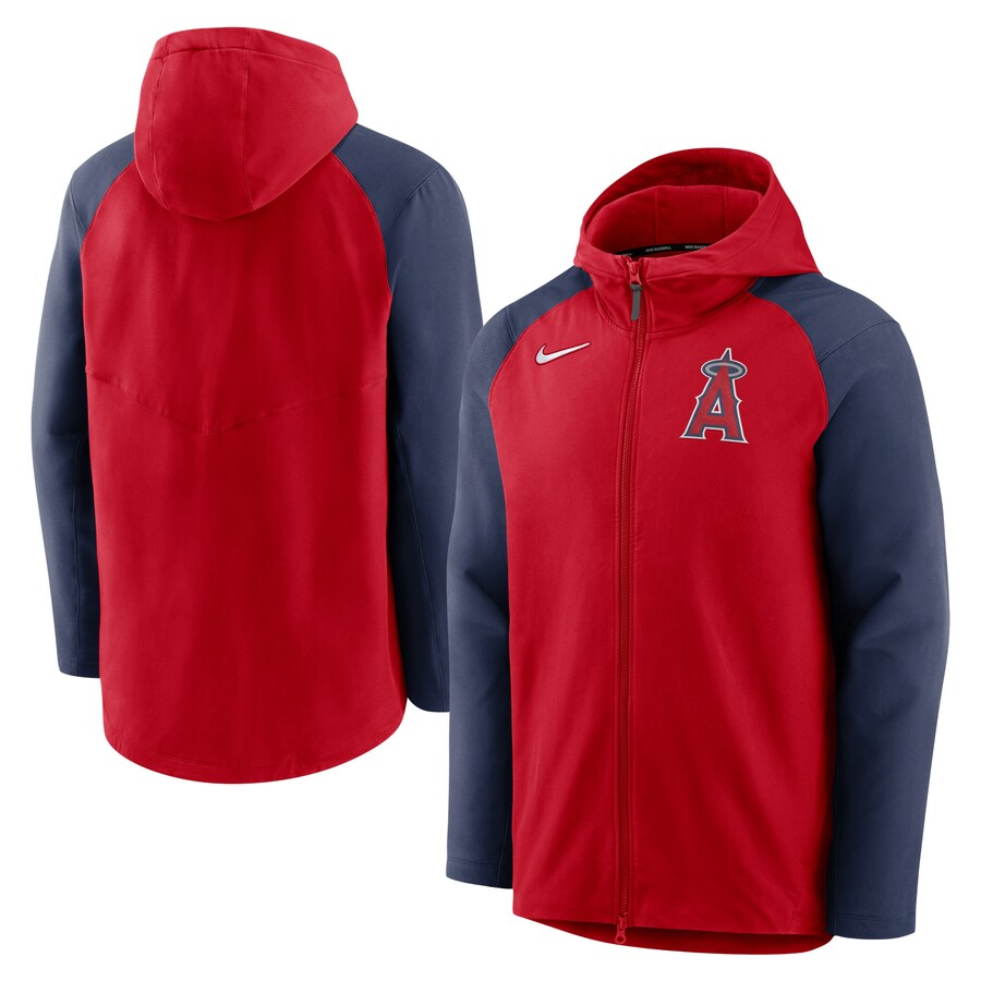 Rakuten - MLB エンゼルス パーカー オーセンティックコレクション AC Raglan フルジップ フーディー ナイキ/Nike レッド ネイビー