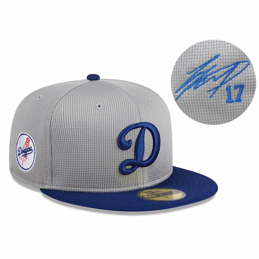 Rakuten - MLB 大谷翔平 ドジャース キャップ 【海外カスタム】 2024 バッティングプラクティス 59FIFTY サイン刺繍 ニューエラ/New Era