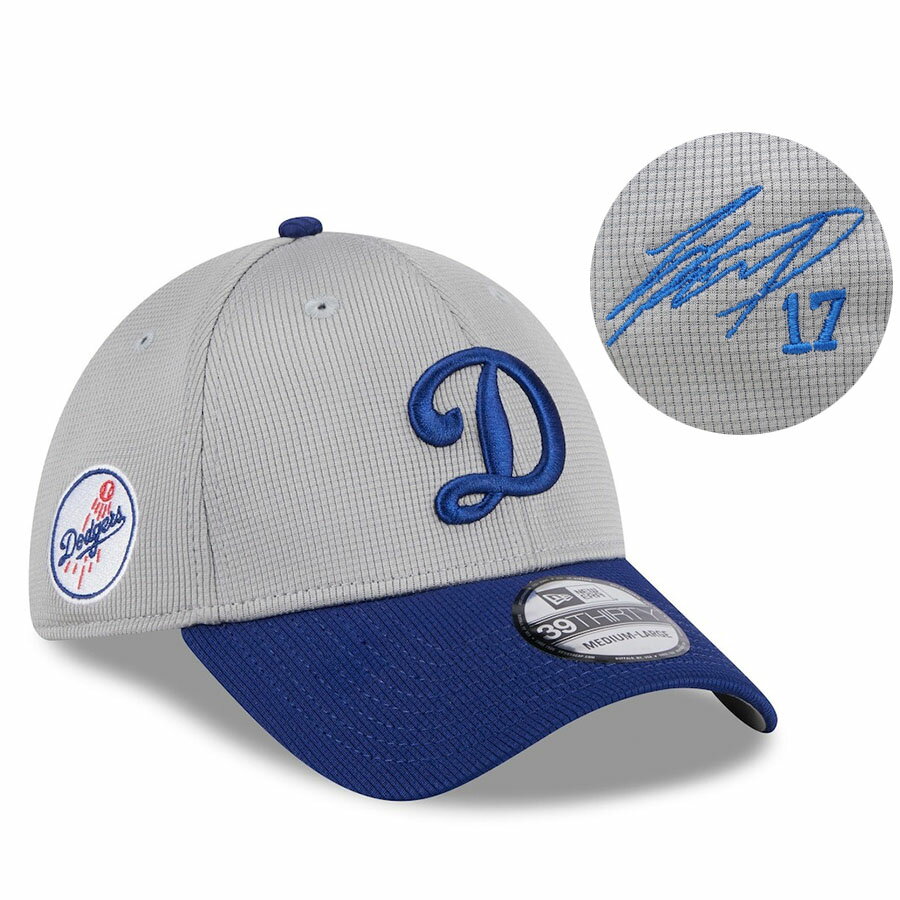 Rakuten - MLB 大谷翔平 ドジャース キャップ 【海外カスタム】 2024 バッティングプラクティス 39THIRTY サイン刺繍 ニューエラ/New Era