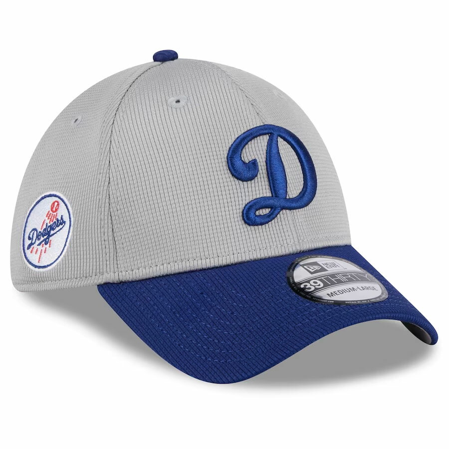 MLB ドジャース キャップ 2024 バッティングプラクティス Batting Practice 39FIFTY Flex Hat ニューエラ/New Era グレー